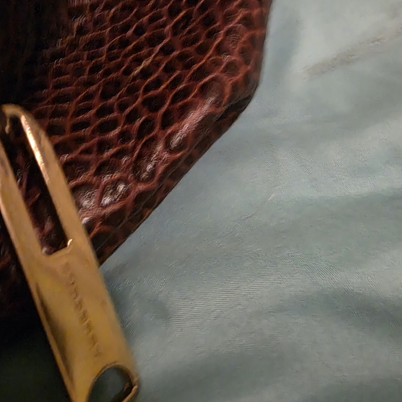 Burberry Textured Leather Shoulder Bag in Brown and Black - Picture 12 of 13